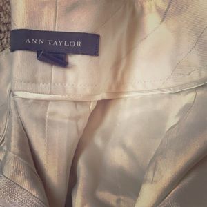 Ann Taylor white pin stripe suite pants